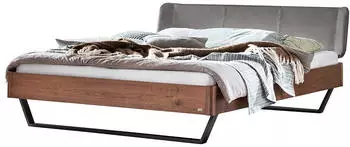 Hasena Lounge Montieri Bettgestell Massivholz, gepolstertes Kopfteil, 180x210cm