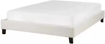Beliani Roanne Bett Stoff Beige 140x200cm ohne Kopfteil (453847)