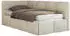 MKS Meble ARVO Jugendbett 90x200 Polsterbett mit Bettkasten, Beige Velvet (ARVO)