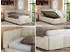 MKS Meble ARVO Jugendbett 90x200 Polsterbett mit Bettkasten, Beige Velvet (ARVO)