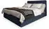 Masseno Astor Boxspringbett 180x200cm mit Matratze, Topper & Bettkasten, Blau (LINCOLN 77)