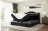 ALTDECOR Vila-1 Boxspringbett mit Matratze H3, Topper und Lattenrost, Schwarz Samt, 200x200cm