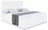 ALTDECOR Serene Boxspringbett mit Matratze H3, Topper, Bettkasten, 140x200cm, Weiß Kunstleder