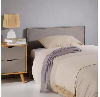 Idimex Anisa Kopfteil gepolstert 90cm Grau Melange Textil (Anisa)
