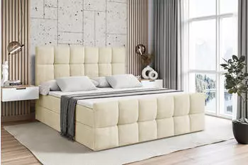 ALTDECOR RICAR-Z Boxspringbett mit Bettkasten, Beige, 200x200cm (RICAR-Z)