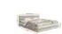 Selsey Alegre Polsterbett mit Bettkasten, Chenille-Bezug, Hellbeige, 160x200cm