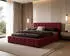 Marpur Nero Polsterbett mit Bettkasten und Lattenrost, 160x200cm, Velourstoff, Burgund (NERO)