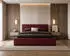 Marpur Nero Polsterbett mit Bettkasten und Lattenrost, 160x200cm, Velourstoff, Burgund (NERO)