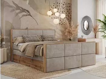 MKS Meble Albero 2 King Duo Boxspringbett 160x200cm, Multipocket-Matratzen, Bettk&auml;sten (ALBERO 2 KING DUO)