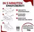 MKS Meble Bellissimo King Boxspringbett 200x200 Kunstleder Schwarz, Eiche-Rahmen, H3, Bettkasten