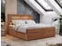 MKS Meble Gold-5 Boxspringbett 200x200cm LED Kopfteil Orange Struktur H4 (GOLD5)