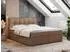 MKS Meble Rico Boxspringbett mit Bettkasten, Kunstleder, Braun, 160x200cm, H4
