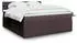 vidaXL Boxspringbett mit Matratze Stoff Dunkelbraun 180x200cm (3289845)