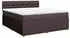 vidaXL Boxspringbett mit Matratze Stoff Dunkelbraun 180x200cm (3289845)