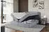 ALTDECOR Moeti Boxspringbett 140x200cm H4 Matratze, Topper, Bettkasten, Grau Samt (800000506094)