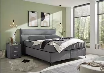 ED EXCITING DESIGN Vlieland Boxspringbett 9-Zonen-Tonnentaschenfederkern Duo-Matratze, Anthrazit (Vlieland)
