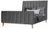 Homestyle4u Polsterbett 140x200cm mit Lattenrost, Samt, Grau (2010)