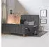 Homestyle4u Polsterbett 140x200cm mit Lattenrost, Samt, Grau (2010)