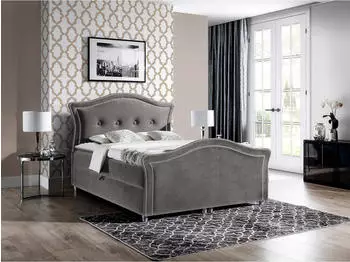 Mirjan24 Bedran Lux Boxspringbett mit 2 Bettk&auml;sten, Velluto 17, 140x200cm