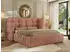 MKS Meble Flonelle Classic Polsterbett mit Bettkasten & Lattenrost, Samt, Rosa (200x200)