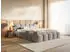Selsey Cloudy Low Polsterbett 200x200cm Bouclé Grau mit Bettkasten