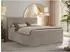 MKS Tiliano Boxspringbett 200x200cm, Cord hellbraun, mit Bettkasten (Tiliano)