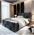 Masseno Mona Boxspringbett 140x200cm mit Matratze und Topper, grau (MONA 140X200 CM PAROS 06)
