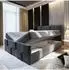 Masseno Mona Boxspringbett 140x200cm mit Matratze und Topper, grau (MONA 140X200 CM PAROS 06)