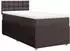 vidaXL Boxspringbett mit Matratze Stoff dunkelbraun 100x200cm (3287384)