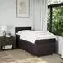 vidaXL Boxspringbett mit Matratze Stoff dunkelbraun 100x200cm (3287384)