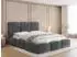 WFL GROUP Harmony Polsterbett mit Bettkasten und Lattenrost, grau, 160x200cm (800000988204)