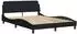 vidaXL Bettgestell Dover 135x190cm, Stoff, schwarz (373327)