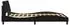 vidaXL Bettgestell Dover 135x190cm, Stoff, schwarz (373327)