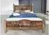 Massivmoebel24 FABLE Bett Altholz recycelt mehrfarbig lackiert 140x200cm (09-634-751-0021)