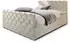Masseno MANDI Boxspringbett 140x200cm mit Bonell-Matratze und Topper, beige (MANDI 140X200 CM MAGIC VELVET 2250)