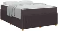 vidaXL Bettrahmen mit Matratze Dunkelbraun 160 x 200 cm Stoff