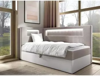 Mirjan24 Junior Gold 3 Boxspringbett 90x200cm mit Bettkasten, Bonellfederkern H3 (Junior Gold 3)