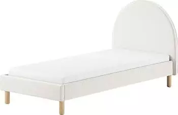 Vipack Moon Polsterbett Boucl&eacute; wei&szlig; 90x200cm
