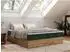 MKS Meble Wood Zero Boxspringbett ohne Kopfteil, Holzoptik, dunkelgrün, 180x200cm (800001428114)
