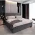 Masseno Pisa Boxspringbett 160x200cm mit Bonell-Matratze und Topper, grau (TILIA 85)