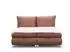 Fun Möbel VALENTIN Boxspringbett 120x200cm, Stoff Neve-Vega, rostbraun