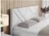 Gerster Neomi Boxspringbett 140x200 Kunstleder weiß, H3, Bettkasten (800000790723)