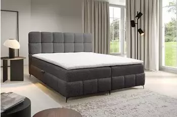 Fun M&ouml;bel SOPHIE Boxspringbett 200x200cm, Stoff anthrazit