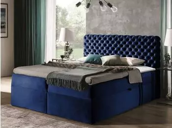 Mirjan24 Boxspringbett Chesterfield mit Bettkasten, 160x200cm (Magic Velvet 2216)