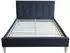 Homestyle4u Polsterbett 140x200cm mit Lattenrost, Stoff, schwarz (1728)