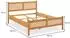 Idimex CEFIRA Doppelbett 160x200cm Massivholz mit Rattangeflecht, Eiche (71009)
