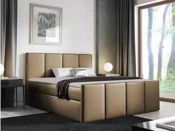 Mirjan24 Lars Boxspringbett mit Matratze, Topper und 2 Bettk&auml;sten, Soft 034 (160x200cm)