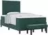 vidaXL Boxspringbett 120x190cm, dunkelgrün, Samt