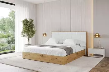 ALTDECOR Enzo8 Polsterbett mit Bettkasten und Lattenrost, 160x200cm, wei&szlig; (800001322660)