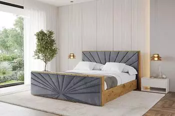 ALTDECOR Enzo6-Z Polsterbett mit Bettkasten und Lattenrost, dunkelgrau, 140x200cm (800001322327)